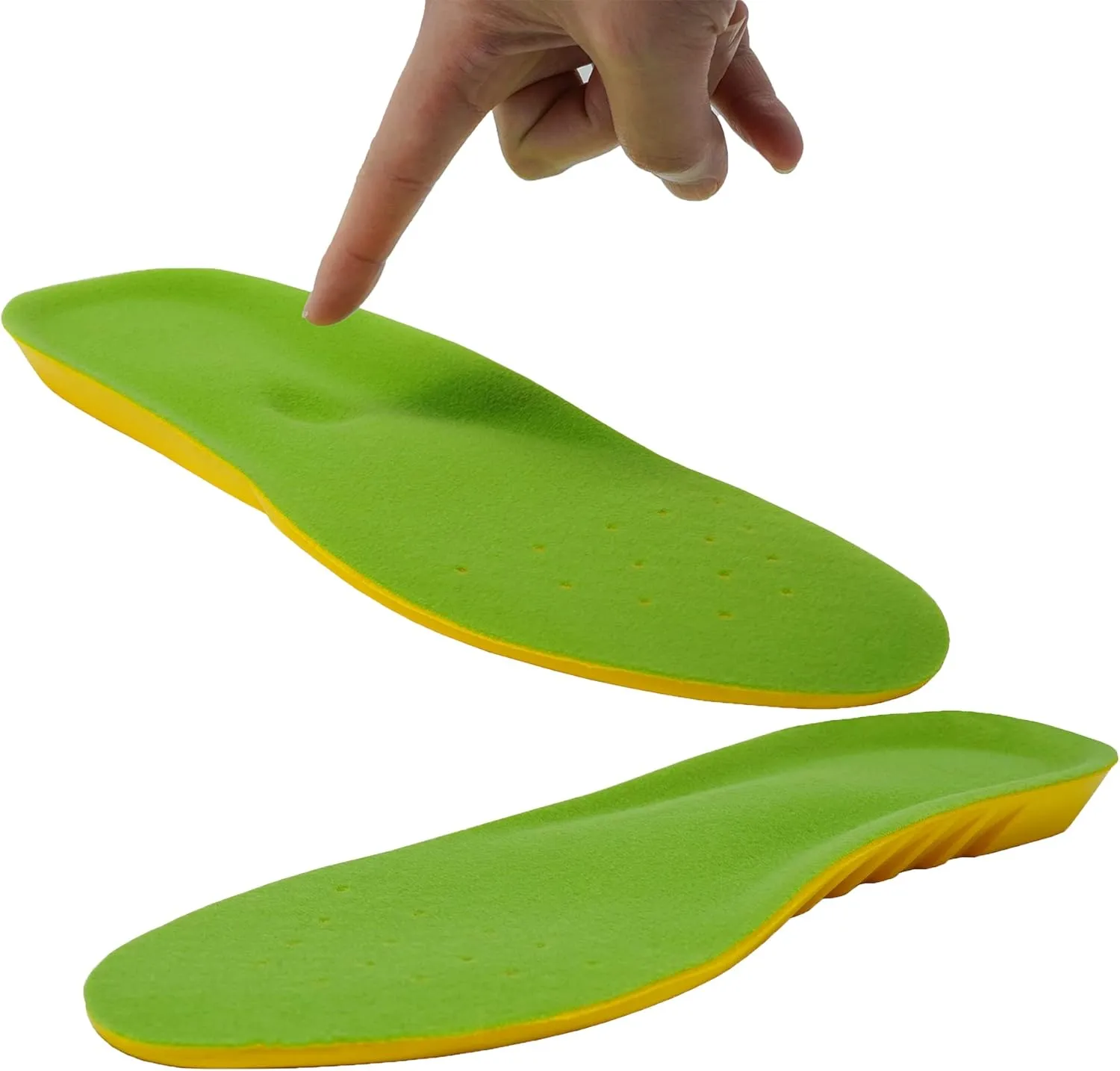 1 Pair Wide Fit Insoles Plantar Fasciitis Orthotics PU Memory Foam Comfort Shoe Inserts for Men and Women, Cushioned Arch Support, Shock Absorption and Foot Pain Relief (Men 7-9/Women 8-10)