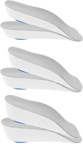 3 Pairs Height Increase Insoles for Sneakers Men's, Footwear Inserts for Arch Support Orthotic to Help Relief Achilles Tendonitis, Flat Feet, and Foot Discomfort