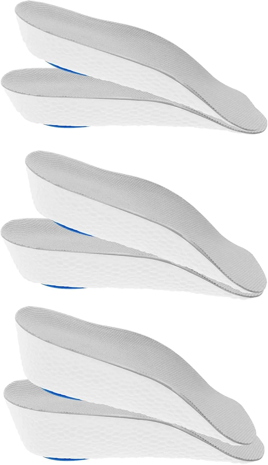 3 Pairs Height Increase Insoles for Sneakers Men's, Footwear Inserts for Arch Support Orthotic to Help Relief Achilles Tendonitis, Flat Feet, and Foot Discomfort