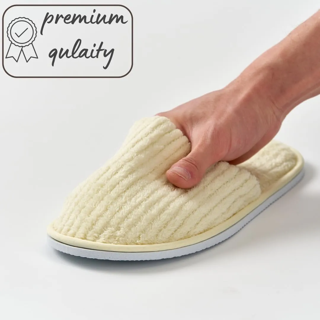 6 Pairs Spa Slippers, Perfect Disposable Slippers For Guest, Travel, Airbnb Slippers, Washable Reusable, Unisex, House, Indoor, Bathroom, Bedroom, Hotel, Bride Slippers