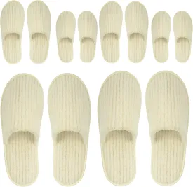 6 Pairs Spa Slippers, Perfect Disposable Slippers For Guest, Travel, Airbnb Slippers, Washable Reusable, Unisex, House, Indoor, Bathroom, Bedroom, Hotel, Bride Slippers