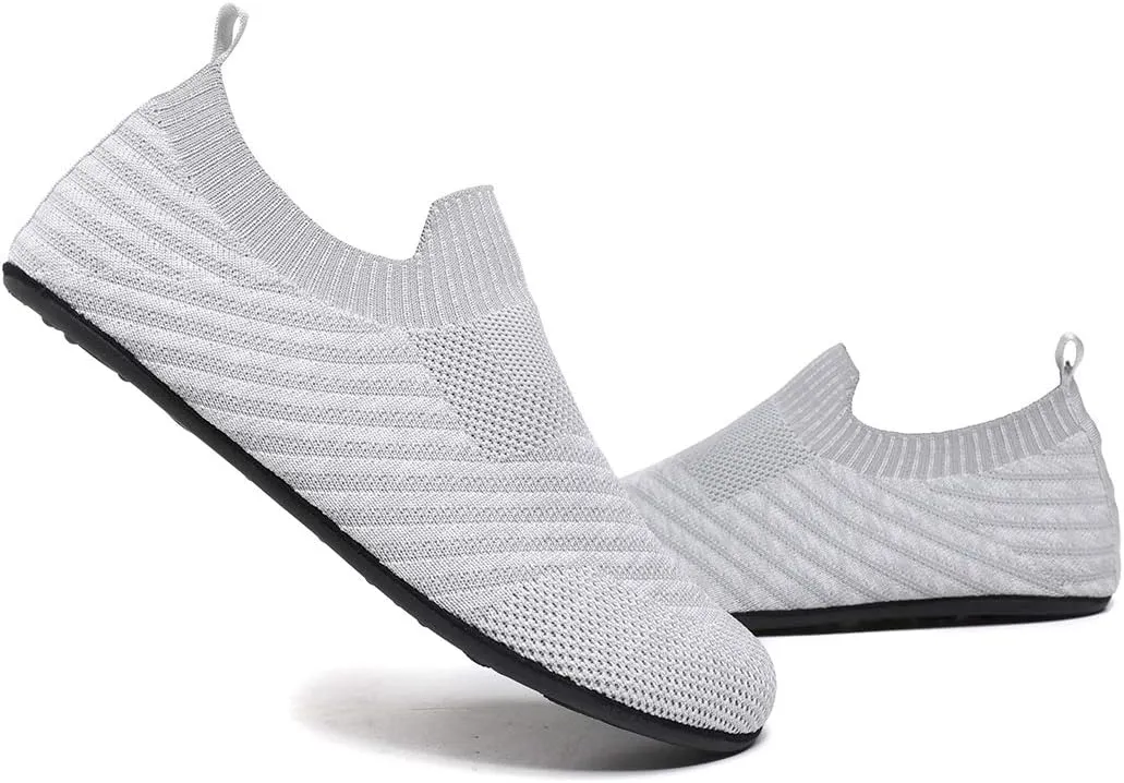 Adult Lightweight Slip-on Grip Indoor House Slippers Non-slip Barefoot House Home Shoes for Women Men