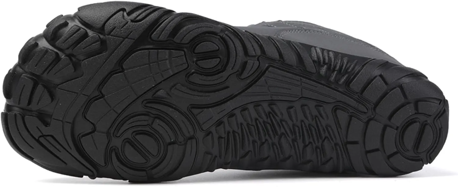 Barefoot Shoes Men's Womens Wide Toe Box Winter Trail Runner Minimalist Zero Drop Sole Cotton Boots Fur Lined Hiking Walking Shoes