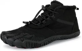 Barefoot Shoes Men's Womens Wide Toe Box Winter Trail Runner Minimalist Zero Drop Sole Cotton Boots Fur Lined Hiking Walking Shoes