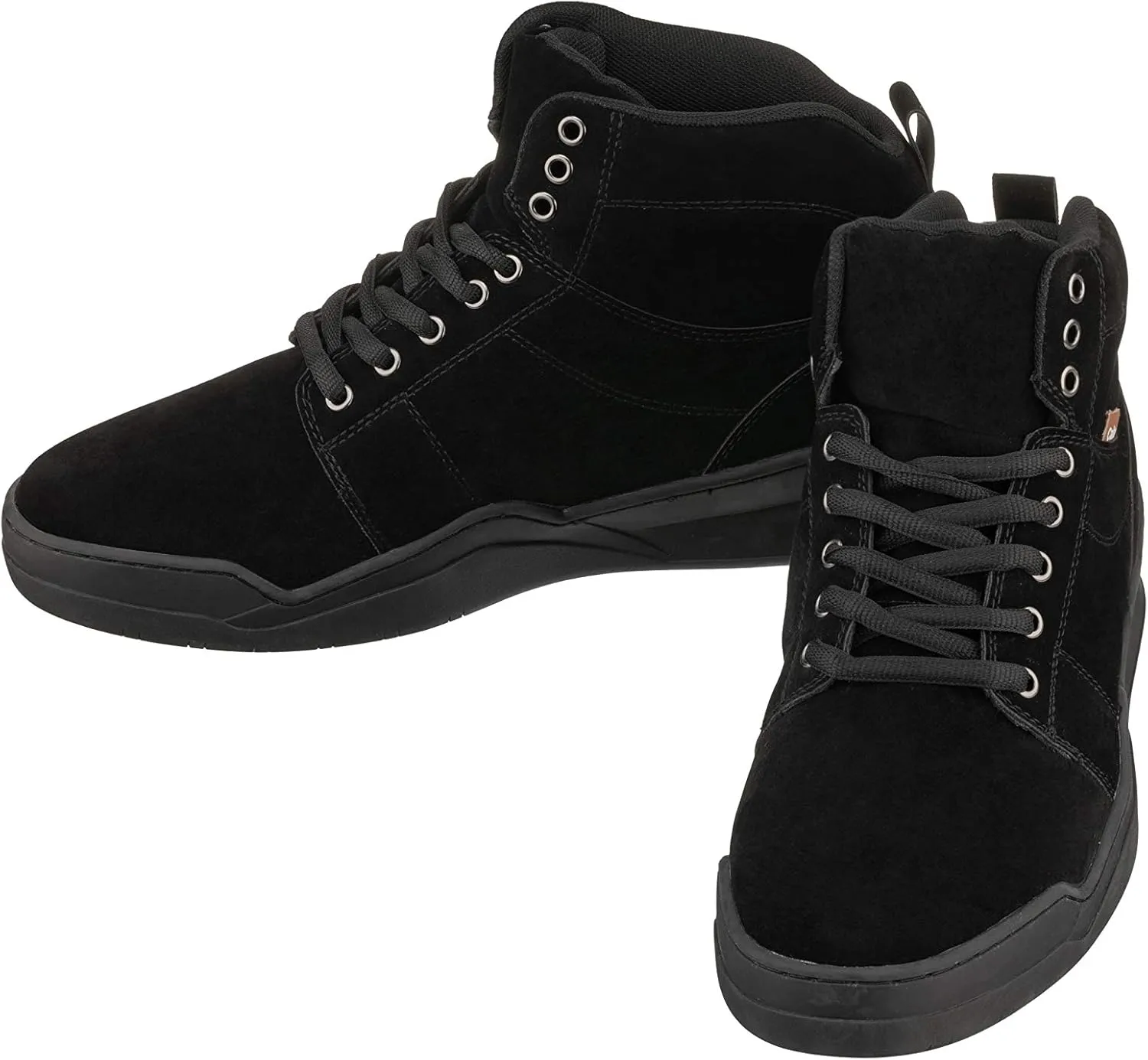 CALTO Men's Invisible Height Increasing Elevator Shoes - Black Athletic Ankle Top Sneaker Boots - 2.6 Inches Taller - H3124- Size 9 D(M) US