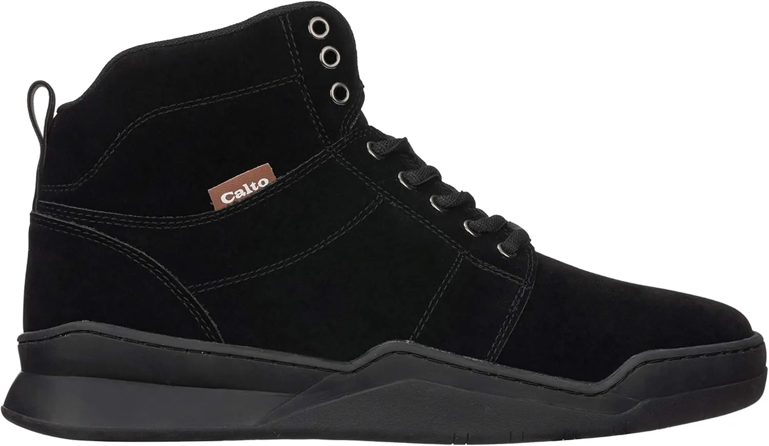 CALTO Men's Invisible Height Increasing Elevator Shoes - Black Athletic Ankle Top Sneaker Boots - 2.6 Inches Taller - H3124- Size 9 D(M) US