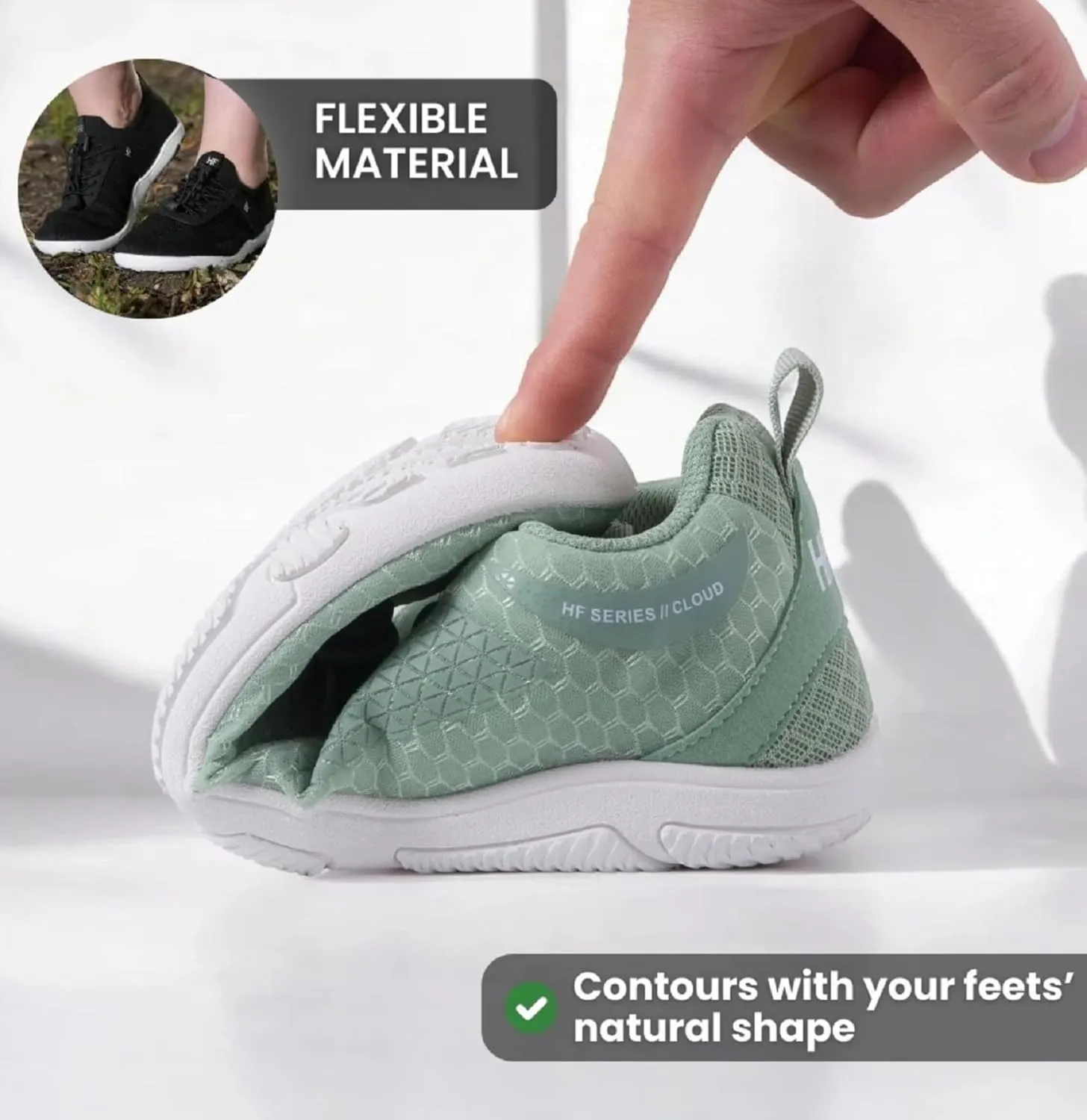 Cloud-Like Comfort Zero Drop Minimalist Shoes Men Women, Arch Support Breathable Splash Proof Barefoot Shoes, Versatile Ergonomic Footwear Pain Relief and Posture Improvement