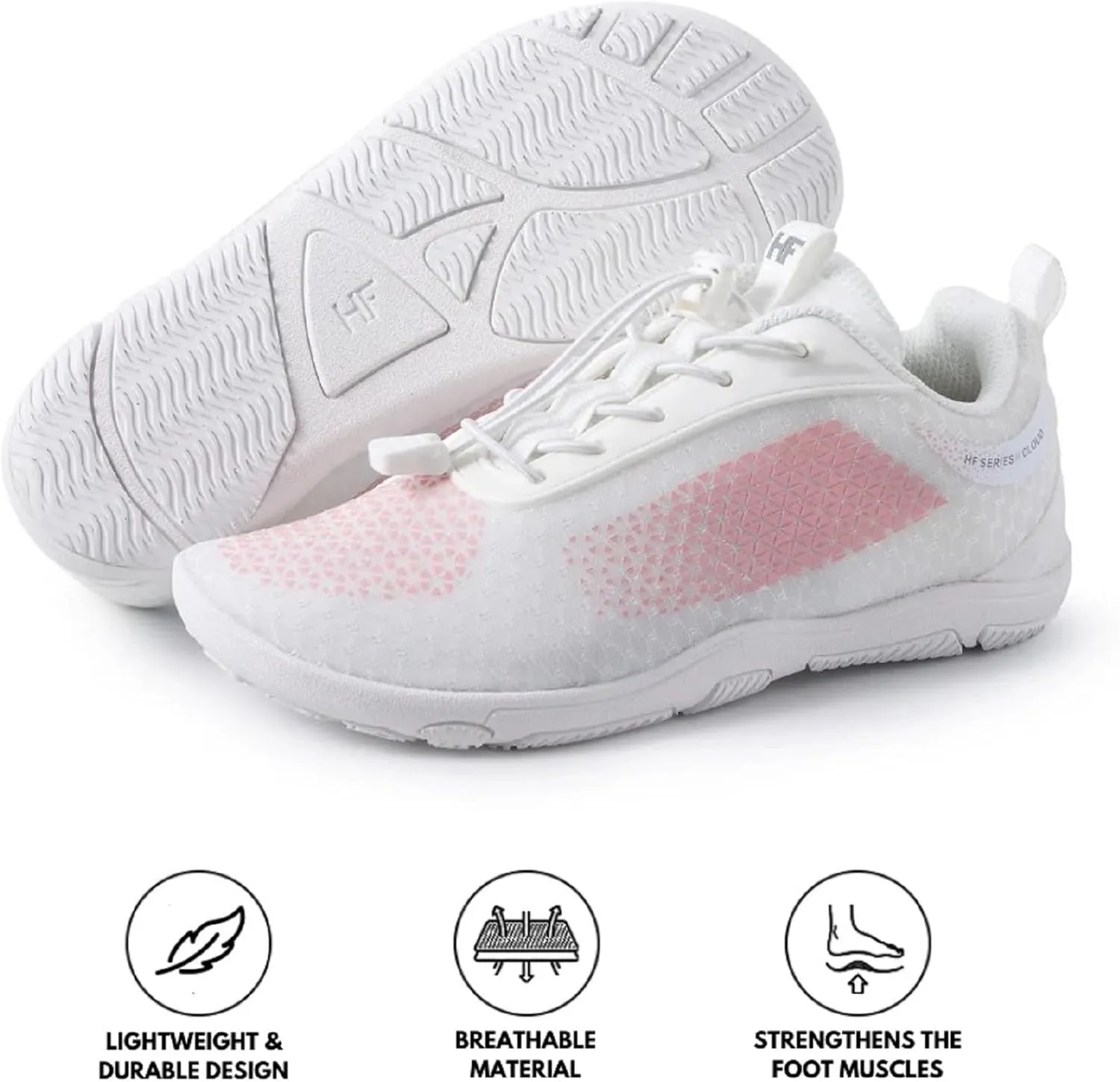 Cloud-Like Comfort Zero Drop Minimalist Shoes Men Women, Arch Support Breathable Splash Proof Barefoot Shoes, Versatile Ergonomic Footwear Pain Relief and Posture Improvement