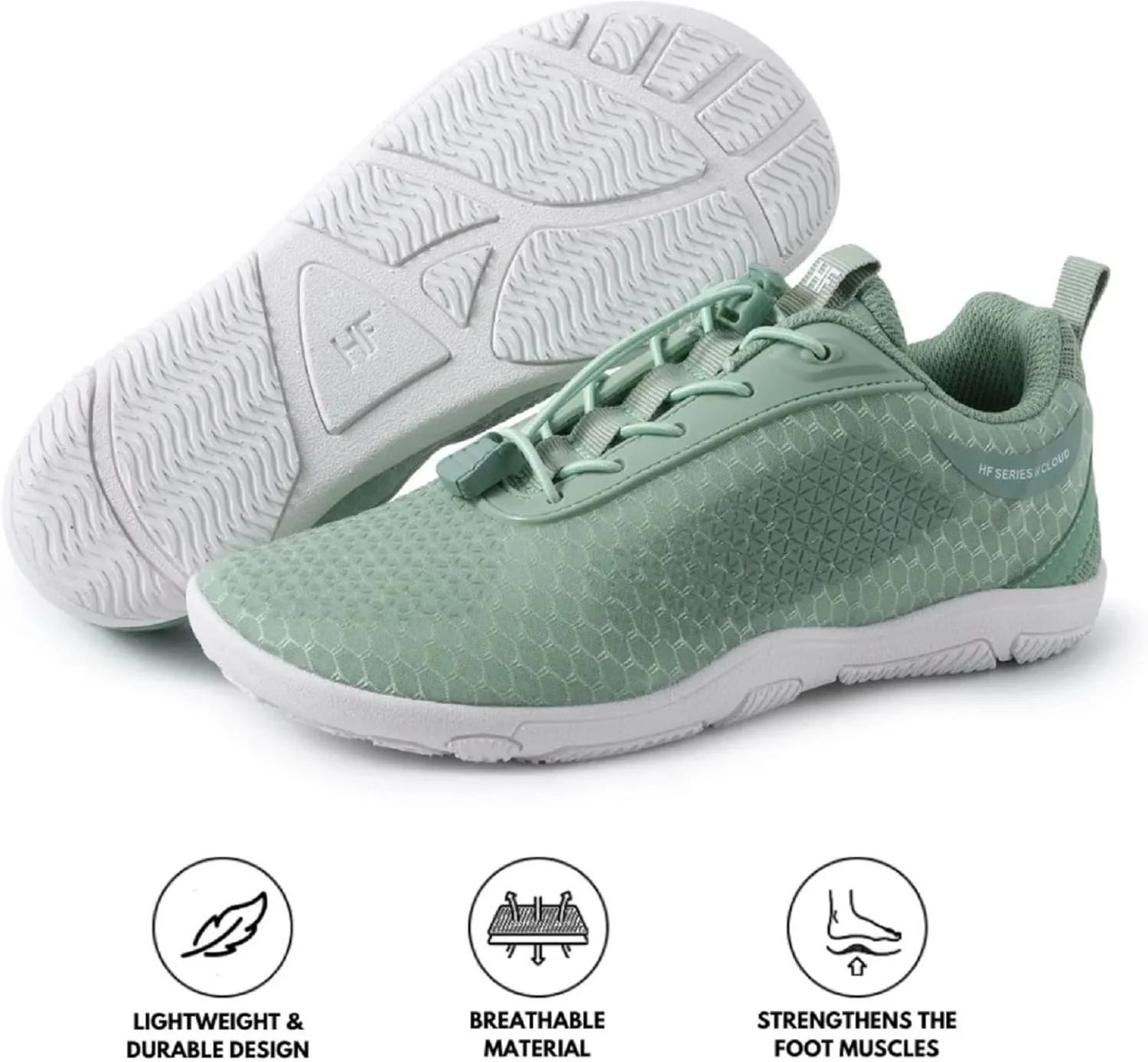 Cloud-Like Comfort Zero Drop Minimalist Shoes Men Women, Arch Support Breathable Splash Proof Barefoot Shoes, Versatile Ergonomic Footwear Pain Relief and Posture Improvement