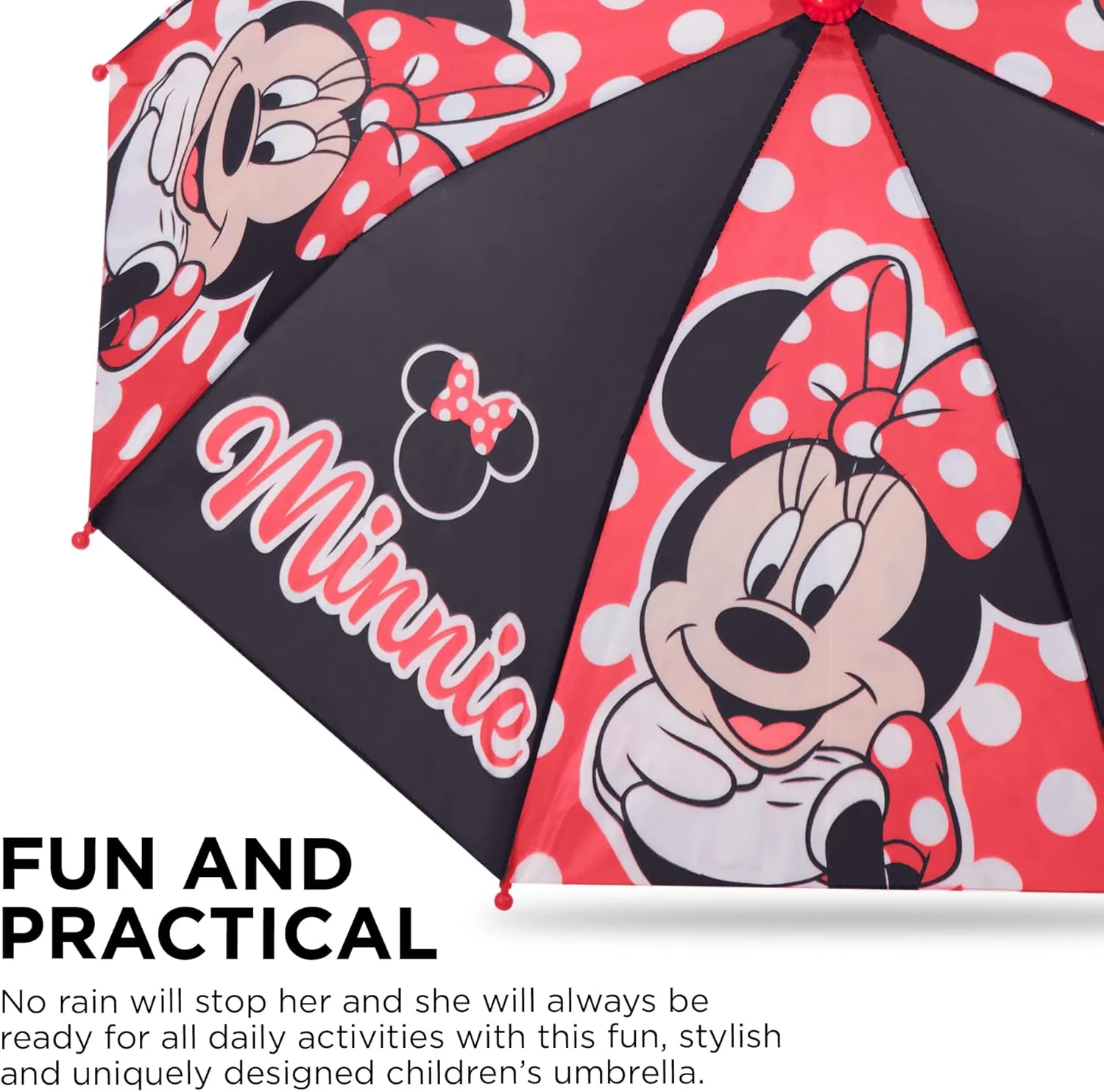 Disney Kids Umbrella and Slicker, Minnie Mouse Toddler and Little Girl Rain Wear Set, for Ages 2-7