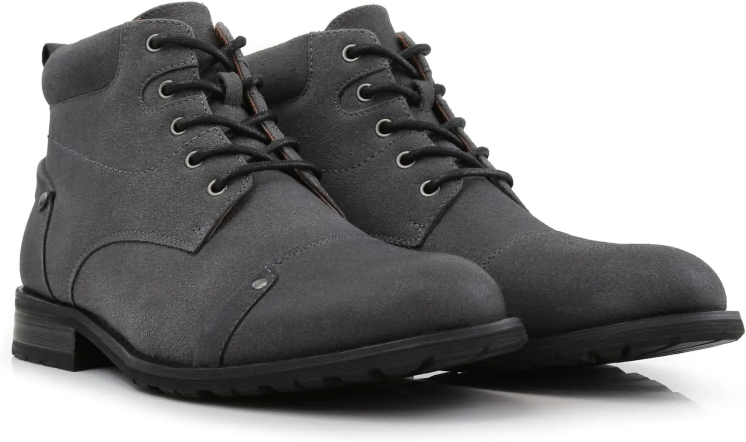 Ferro Aldo Blaine MFA806035 Mens Casual Brogue Mid-Top Lace-Up and Zipper Boots