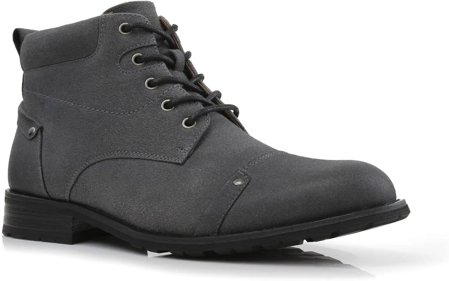 Ferro Aldo Blaine MFA806035 Mens Casual Brogue Mid-Top Lace-Up and Zipper Boots