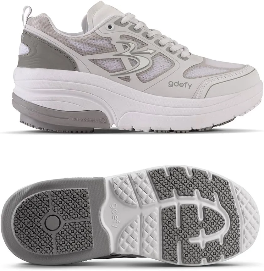 G-DEFY ION Womens Orthopedic Walking Shoe | VersoShock Technology for Pain Associated with Prolonged Standing or Walking | Arch Support | Diabetic Shoes | Wide Shoes | Free Custom Orthotic