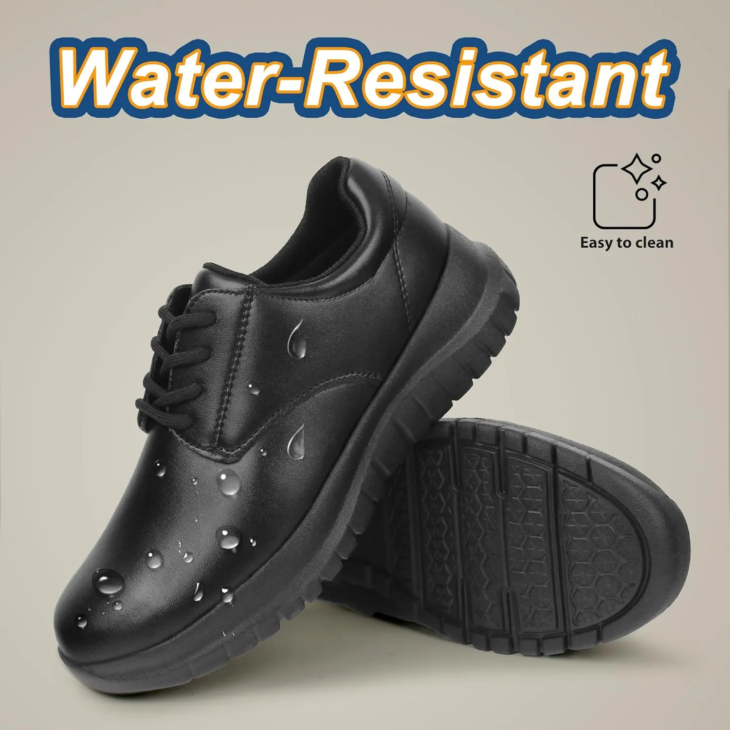 Hawkwell Women's Lace Up Lightweight Water Resistant Nurse Shoes Slip Resistant Healthcare Work Shoes