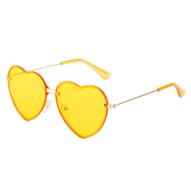 Heart Rimless Trendy Sunglasses