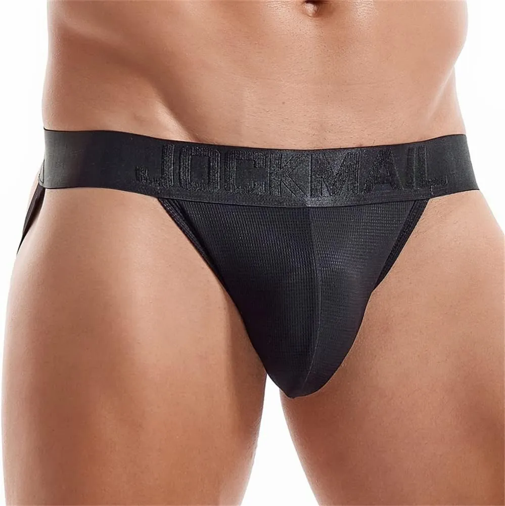 JOCKMAIL Mens Jockstrap Underwear Jock Straps Male Athletic Supporters for Men