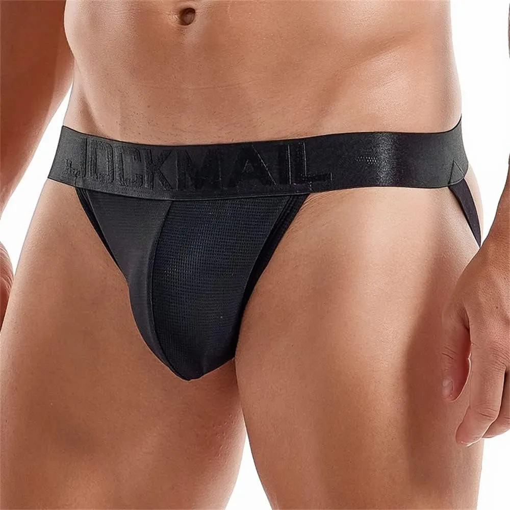 JOCKMAIL Mens Jockstrap Underwear Jock Straps Male Athletic Supporters for Men