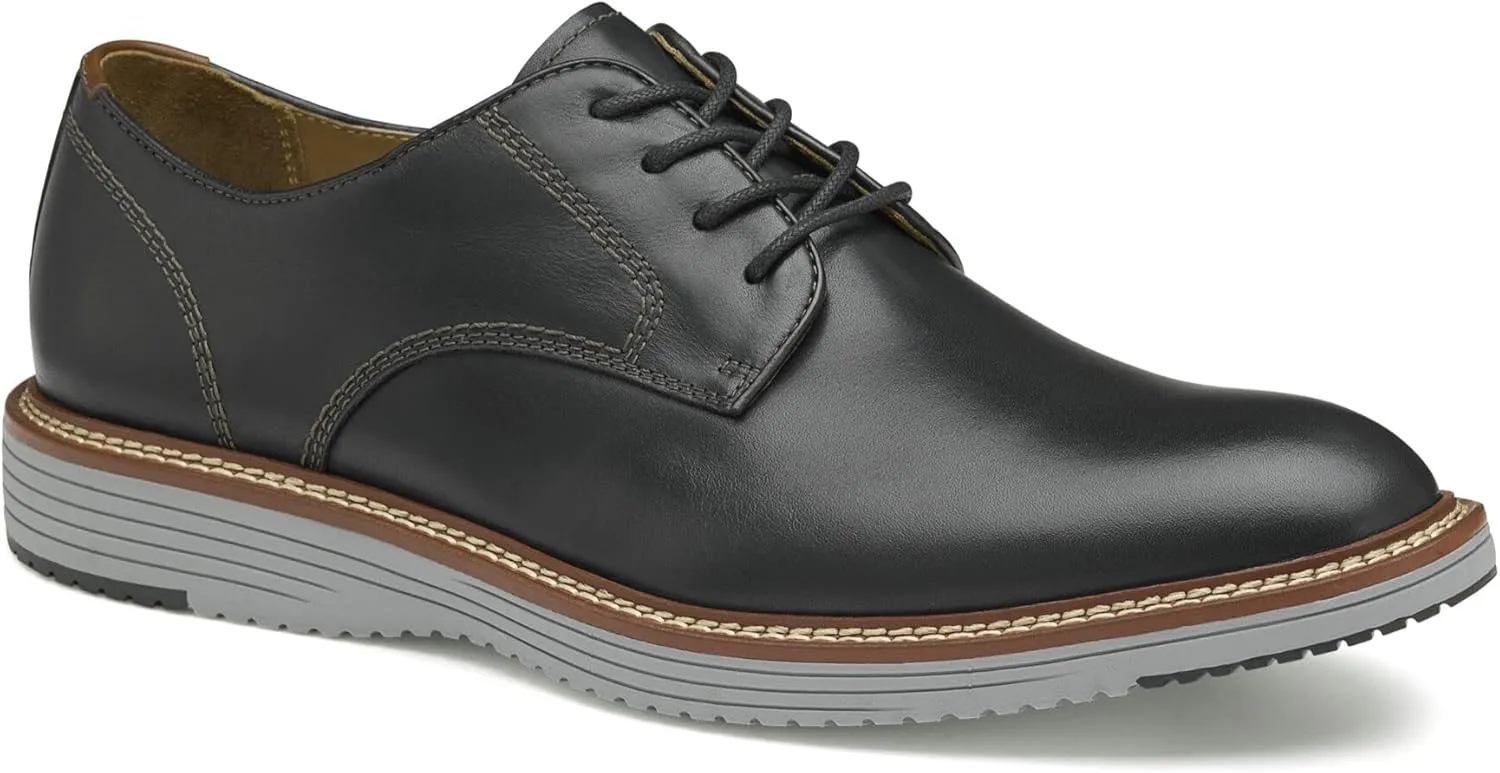 Johnston & Murphy Upton Plain Toe Mens Shoe, Business Casual Mens Dress Shoes, Comfortable Leather Shoes for Men