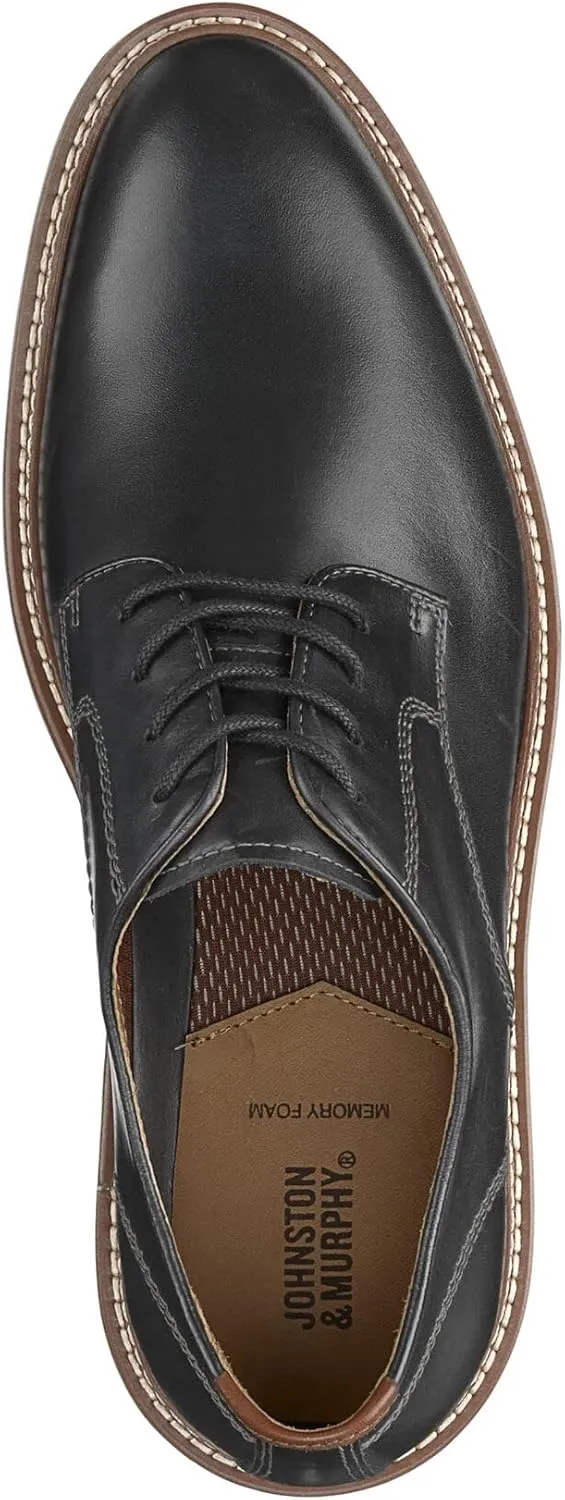 Johnston & Murphy Upton Plain Toe Mens Shoe, Business Casual Mens Dress Shoes, Comfortable Leather Shoes for Men