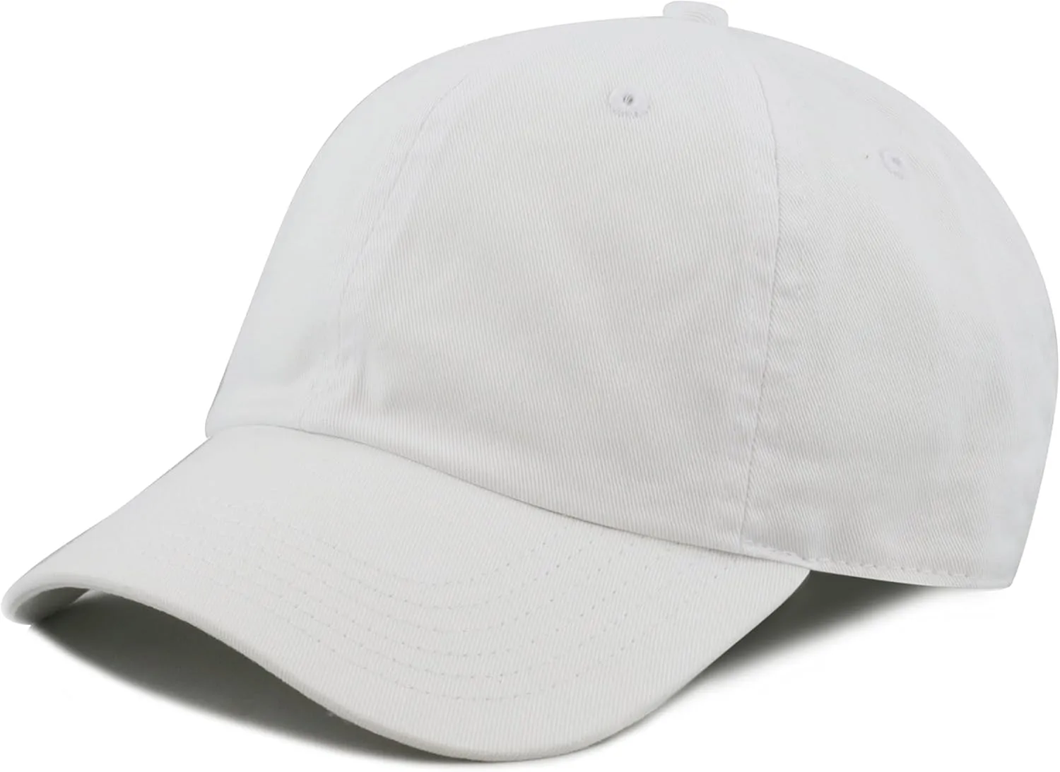 Kids Washed Low Profile Cotton and Denim UPF 50  Plain Baseball Cap Hat