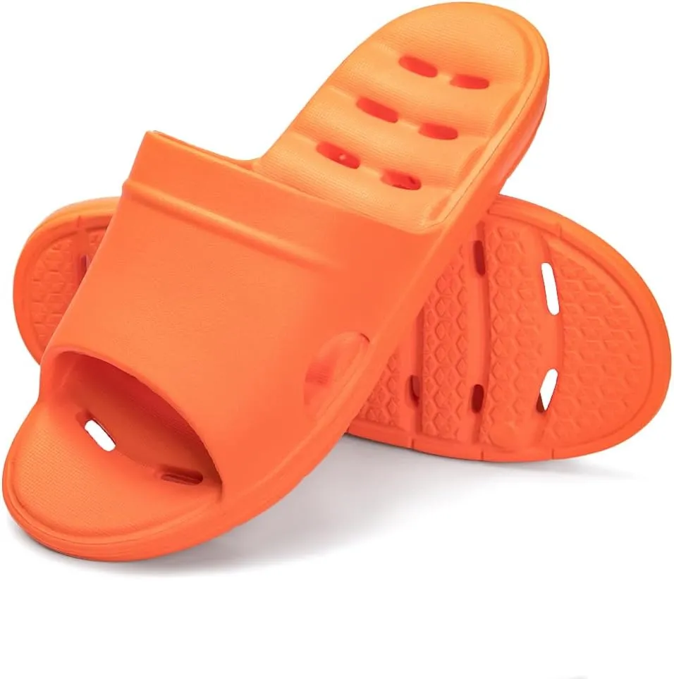 Luffymomo Womens Shower Sandals Slippers Non-Slip Bathroom Slippers with Drainage Holes