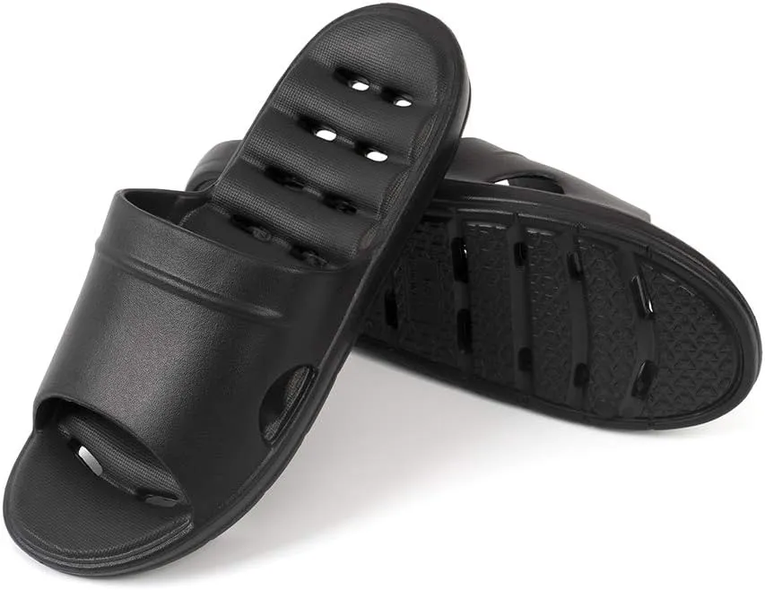 Luffymomo Womens Shower Sandals Slippers Non-Slip Bathroom Slippers with Drainage Holes