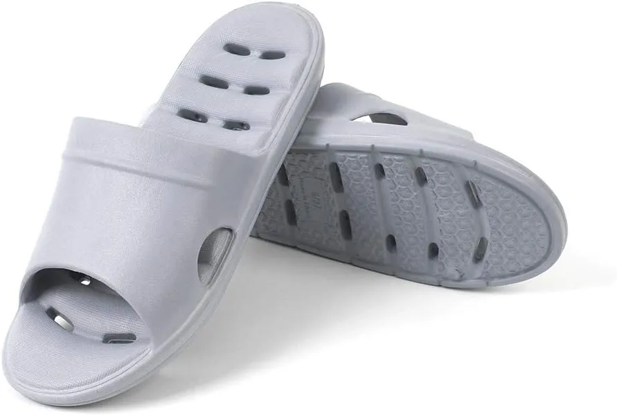Luffymomo Womens Shower Sandals Slippers Non-Slip Bathroom Slippers with Drainage Holes