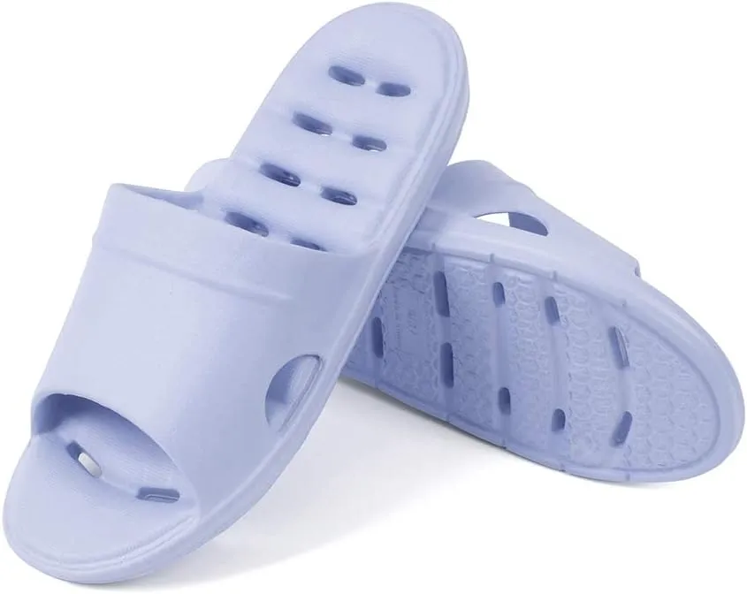 Luffymomo Womens Shower Sandals Slippers Non-Slip Bathroom Slippers with Drainage Holes