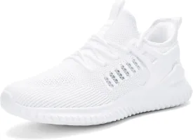 Mens Sneakers Tennis Shoes - Slip on Memory Foam Walking Shoes for Athletic Running Workout Gym Jogging Indoor Outdoor Lightweight Breathable Casual Sneakers