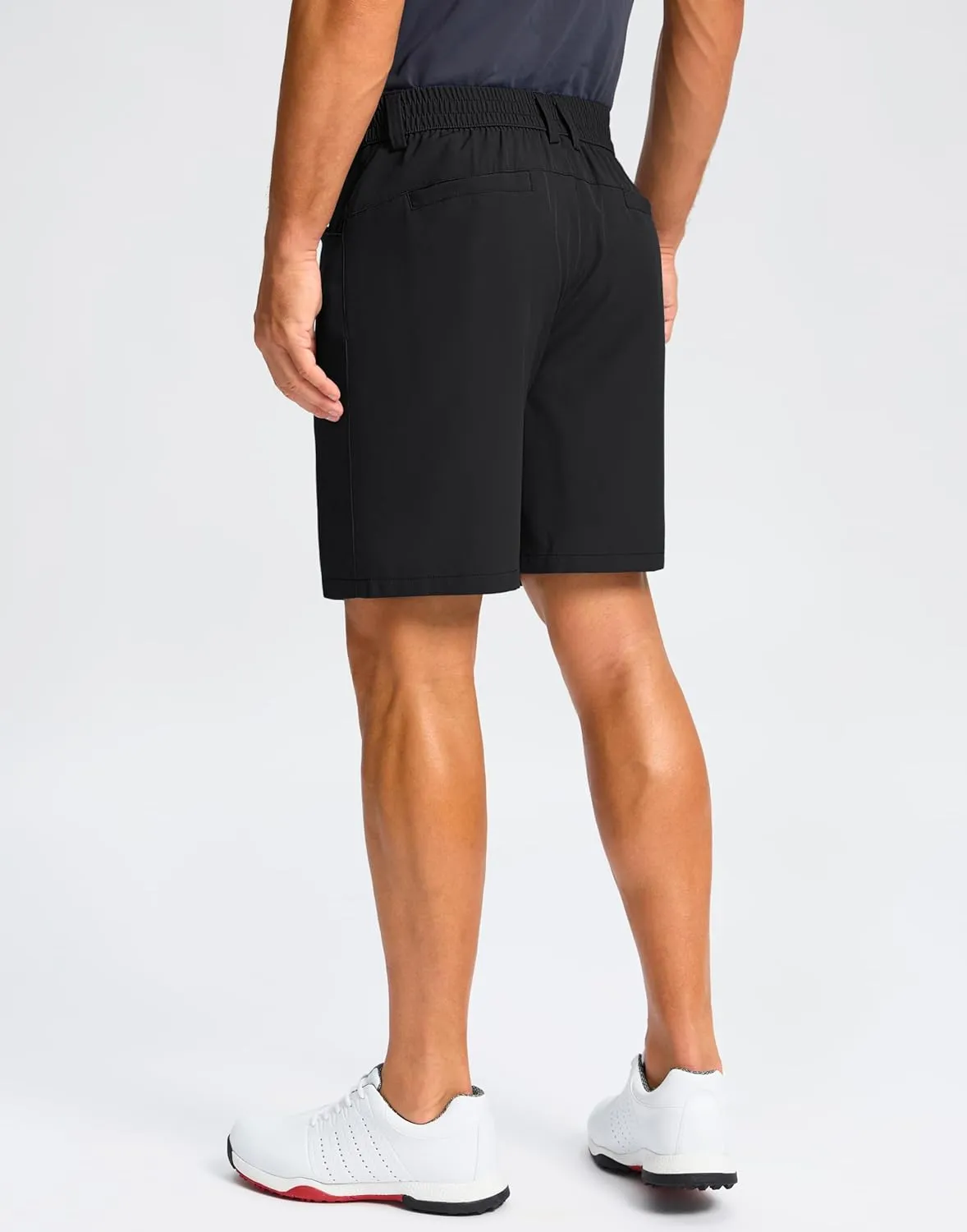 Pudolla Men's Casual Golf Shorts 7" Lightweight Stretch Flat Front Work Dress Shorts for Men with Pockets