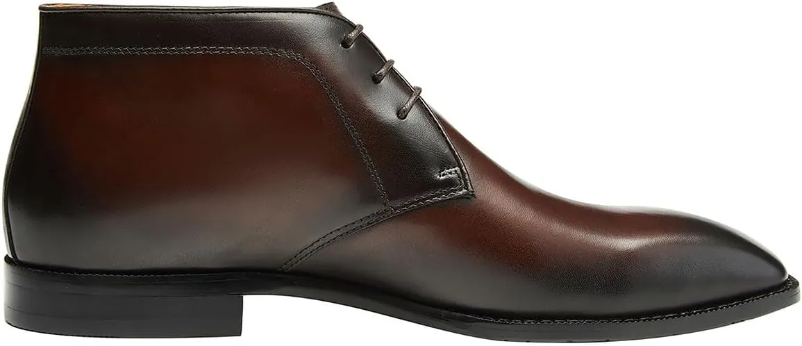 Santimon Men's Chukka Boots Leather Lace Up Classic Ankle Boots Business Casual Desert Boot