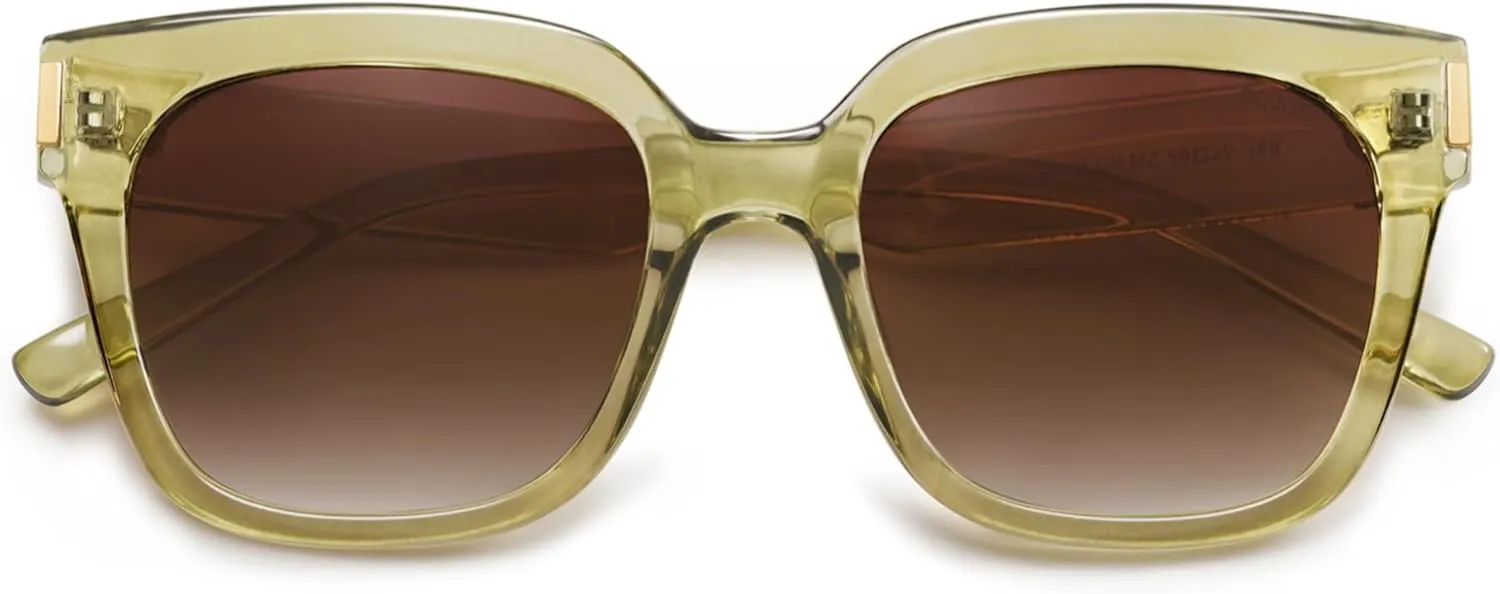 SOJOS Classic Polarized Sunglasses for Women Men Trendy Square Frame SJ2149