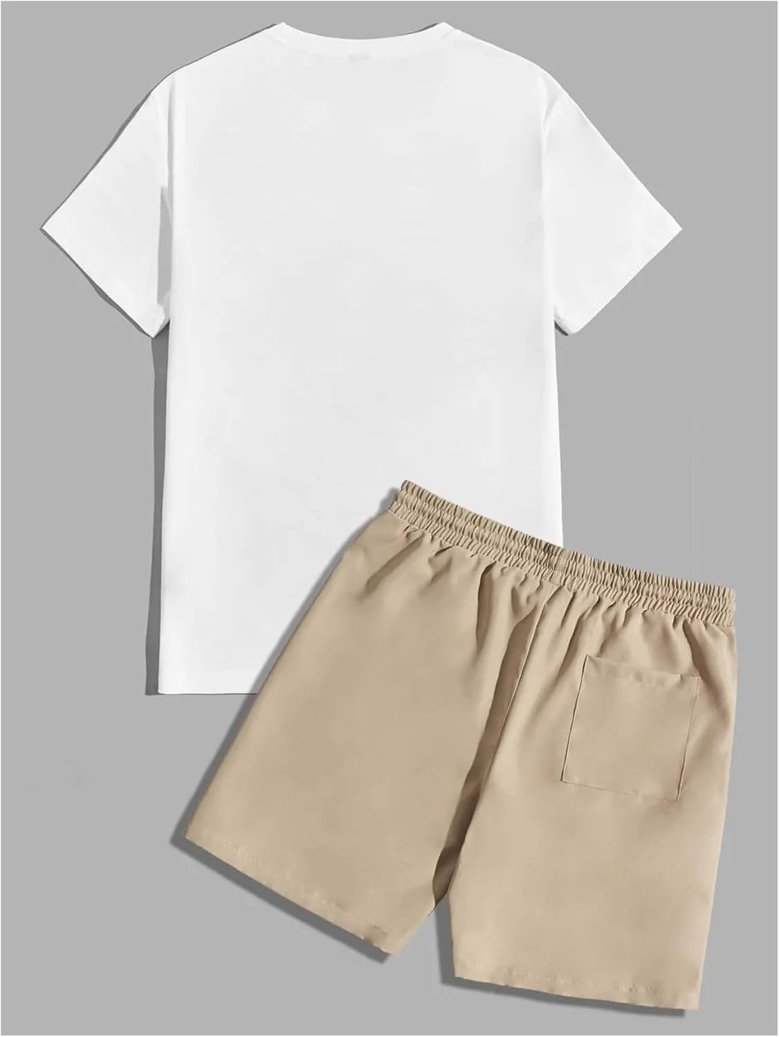 SOLY HUX Men's Summer Tracksuit 2 Piece Beach Outfit Tropical Print Tee and Shorts Set
