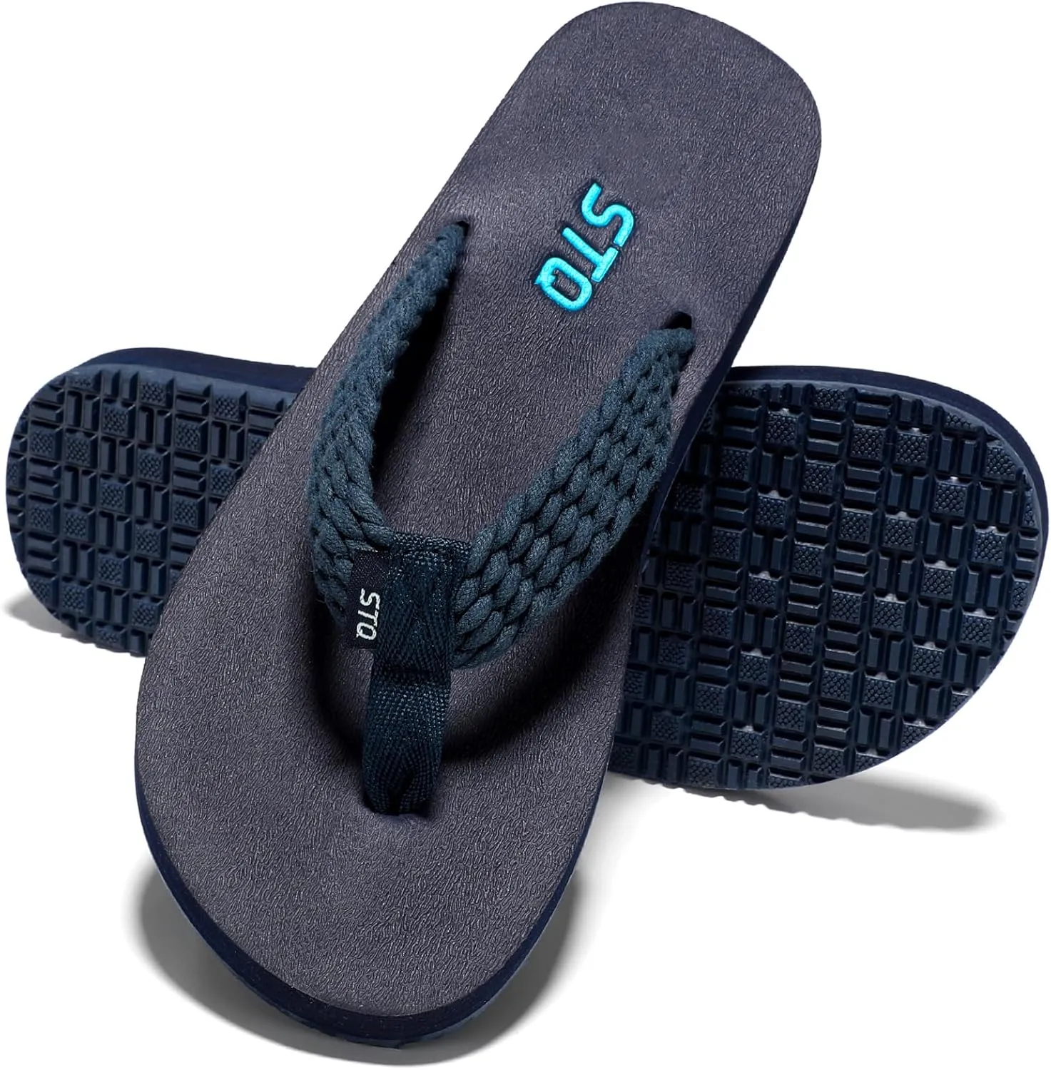 STQ Womens Quick Dry Flip Flops with Yoga Mat SoleArch Support Thong Sandals