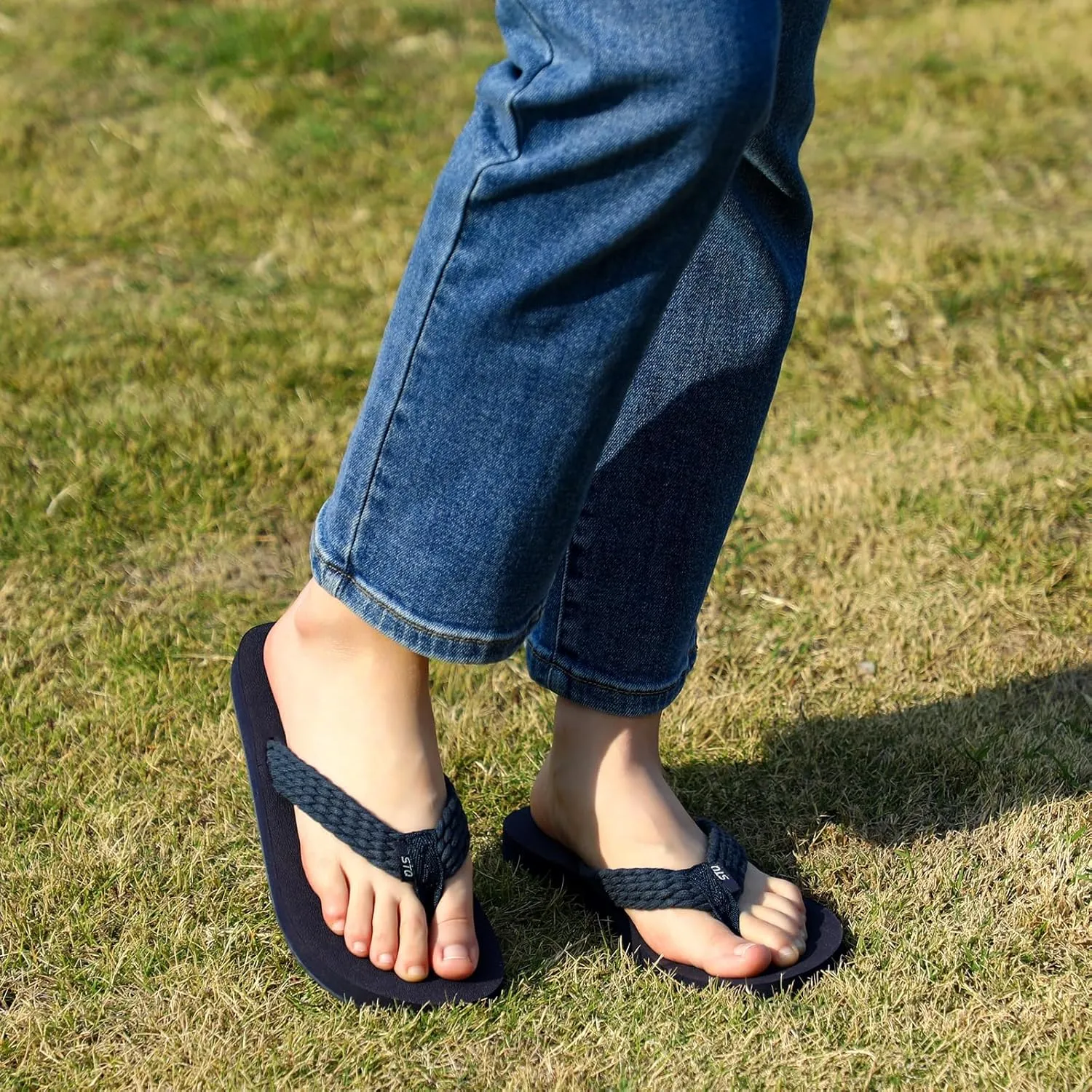 STQ Womens Quick Dry Flip Flops with Yoga Mat SoleArch Support Thong Sandals