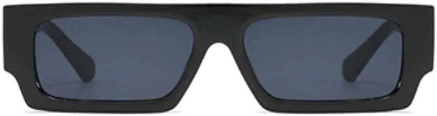 Vintage Rectangle Sunglasses for Men Women 90s Retro Fashion Glasses Square Shades