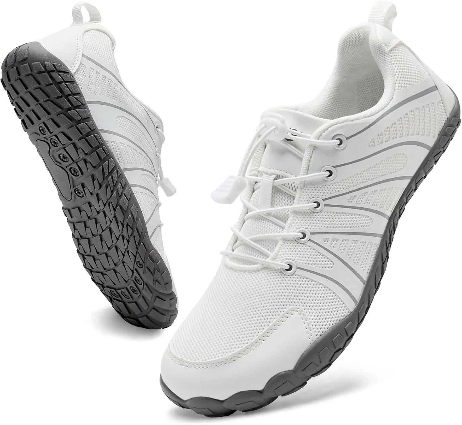 WateLves Barefoot Water Shoes Women Men Breathable Wide Width Toe Box Beach Walking Shoes Comfortable Slip On Minimalist Sneakers for Travel Hiking
