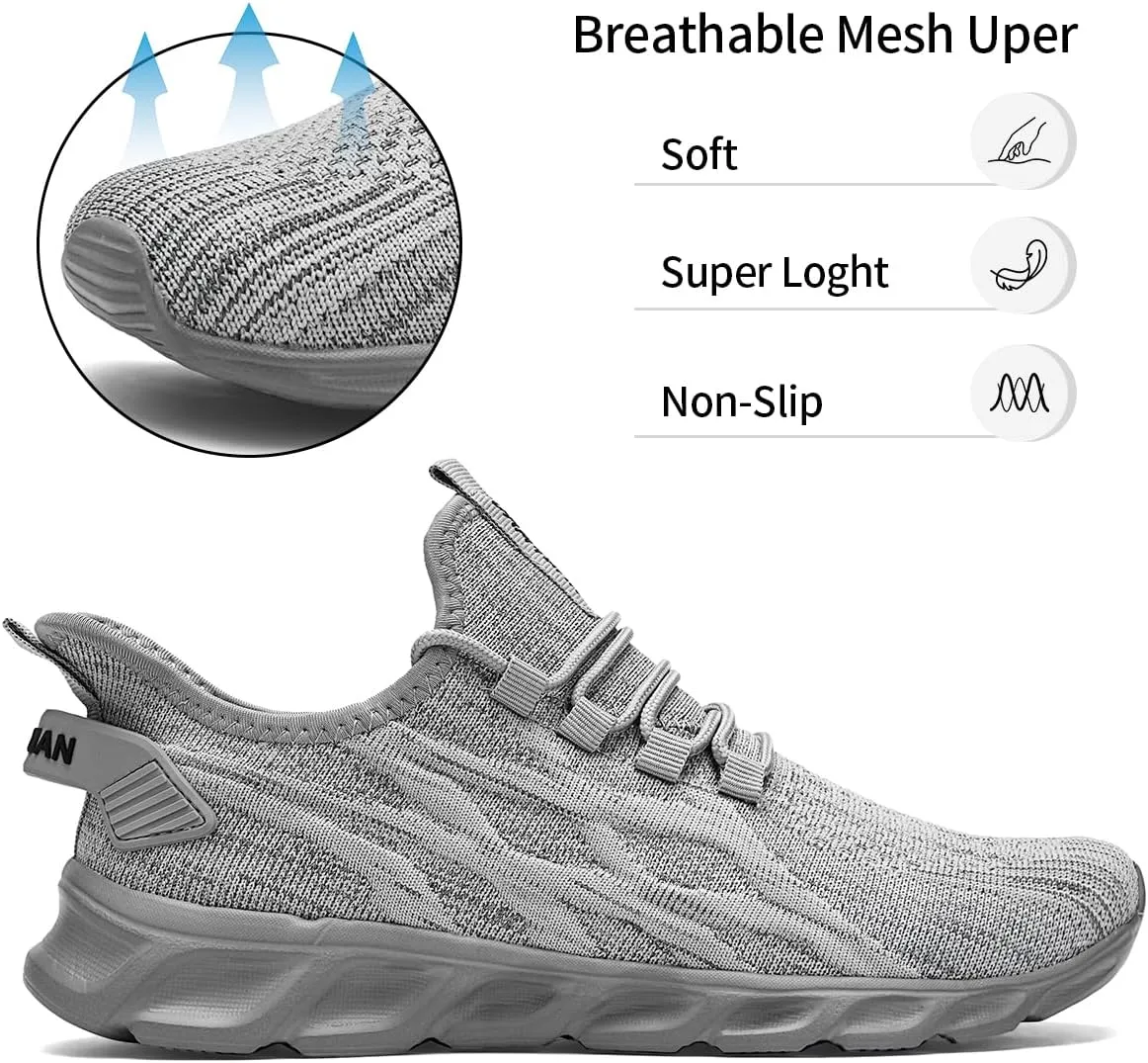 Womens Slip On Sneakers Tennis Shoes Running Sport Workout Walking Fashion Casual
