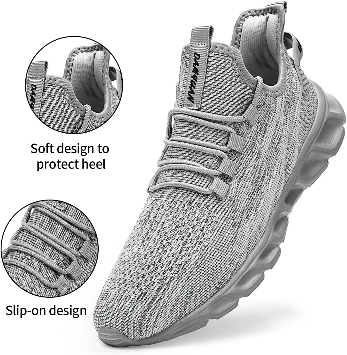 Womens Slip On Sneakers Tennis Shoes Running Sport Workout Walking Fashion Casual