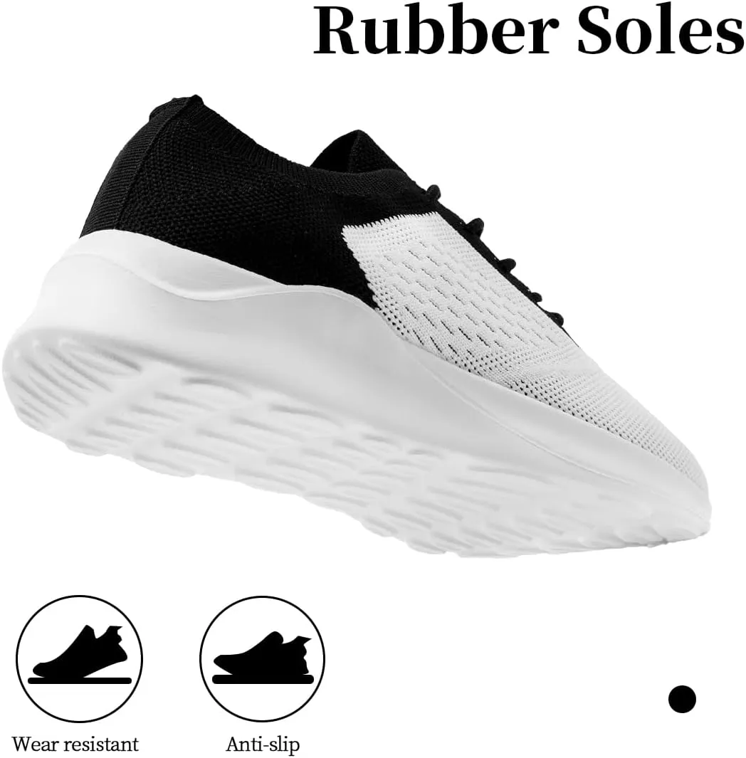 Womens Walking Shoes Tennis Slip On Sneakers Running Sport Workout Gym Shoes Athletic Non Slip Breathable Lightweight Fashion Casual Black US 6 to US 11.5